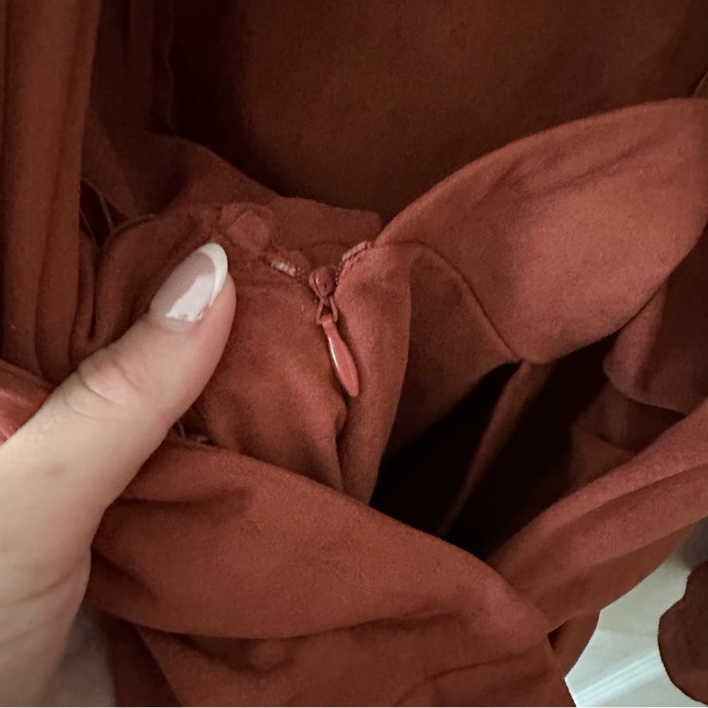 Trf Collection Suede Long Sleeve Romper - Picture 5 of 10